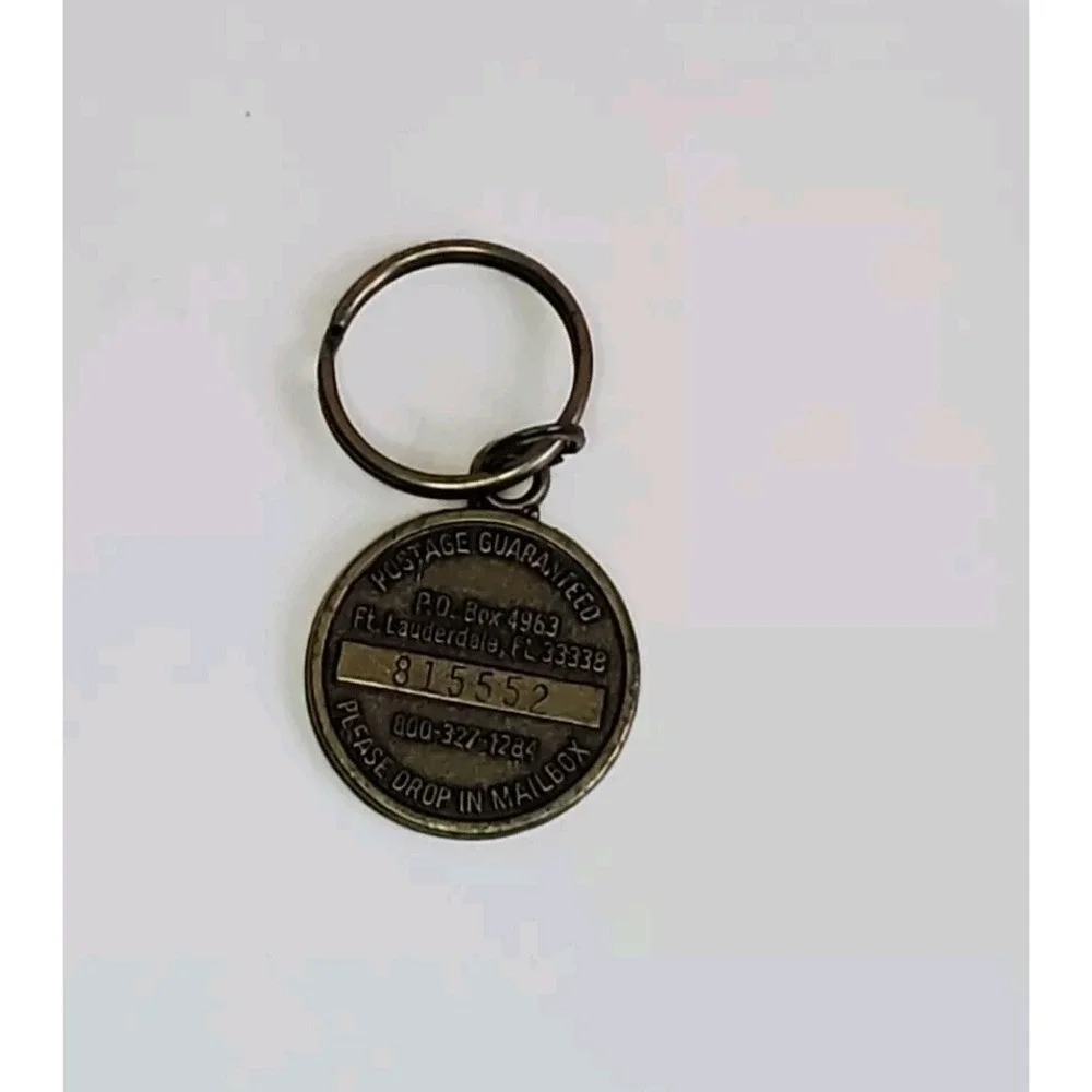 Shell Motorist Club Vintage Keychain Oil Gas Promo Keyring Ft Lauderdale Florida